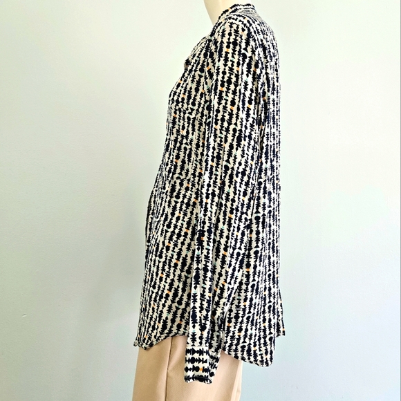 Betabrand Womens Long Sleeves Button-Down Blouse Career Academia Blue White XL - Picture 6 of 9